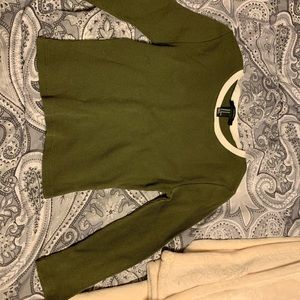 Dark green Textured long sleeved shirt
